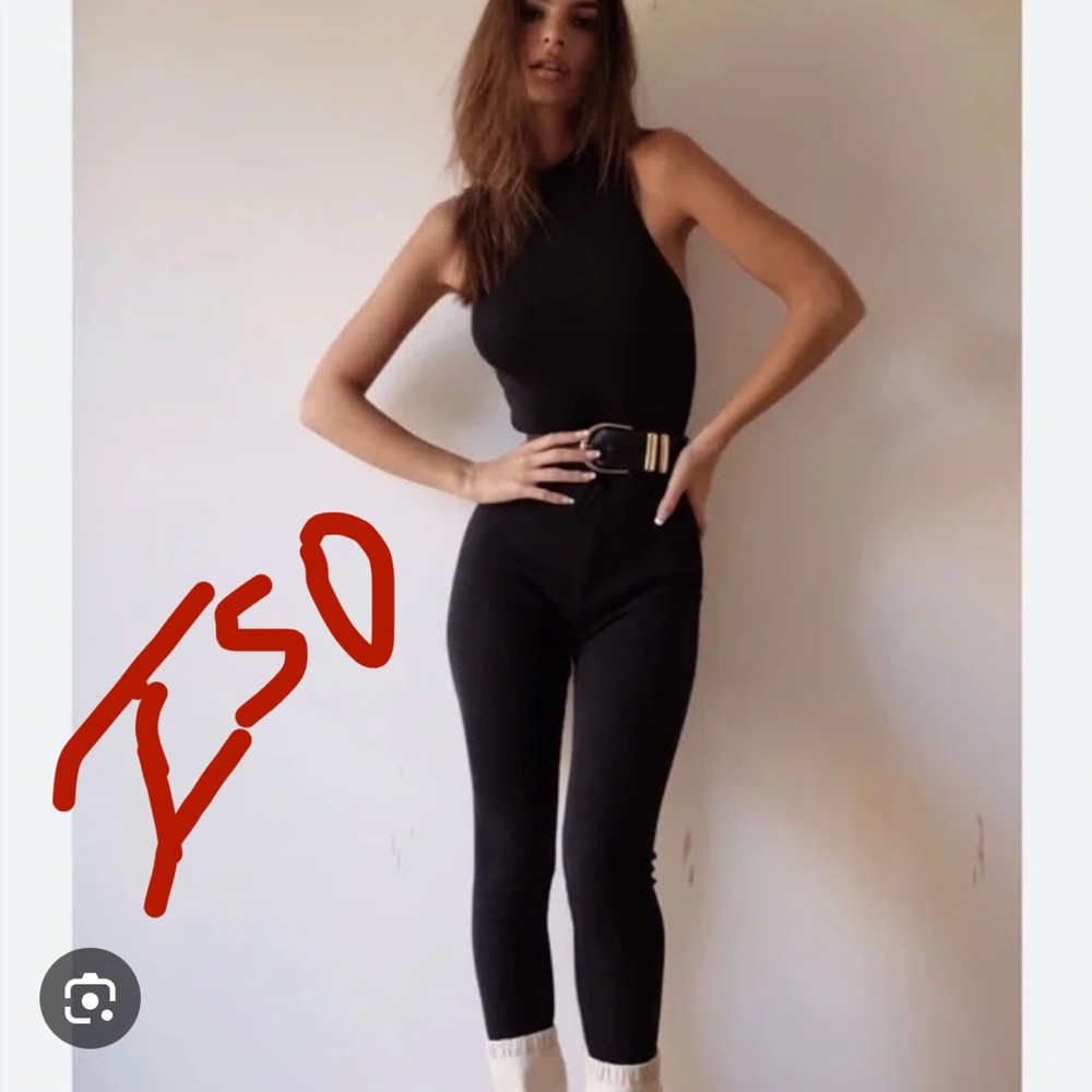 ❌❌❌In search for iNAMORATA Black Sleek Jumpsuit with Tapered Fit